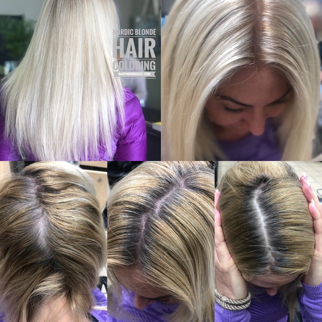  hair color correction no more stripes blended blond light color 