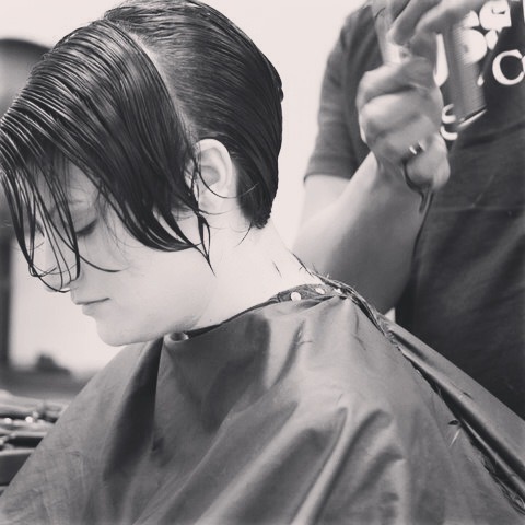 Hair cutting for women